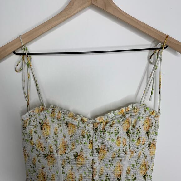 V. Chapman X REVOLVE Drew Mini Dress Smocked Womens Size 2 Floral - Picture 7 of 16